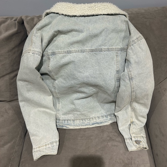 Pacsun fur denim jacket - Picture 2 of 4